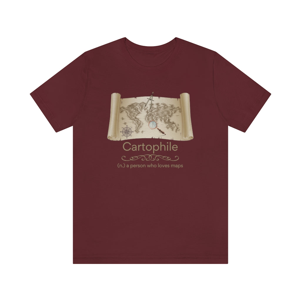 Cartophile - map lover T-shirt