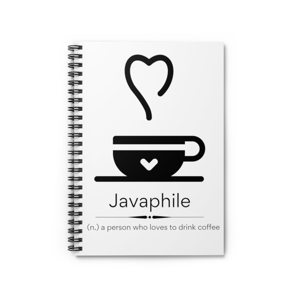 Javaphile Spiral Notebook - Ruled Line