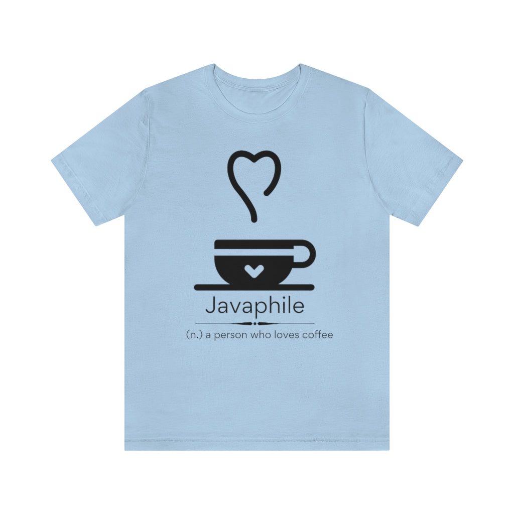 Javaphile - coffee lover T-shirt