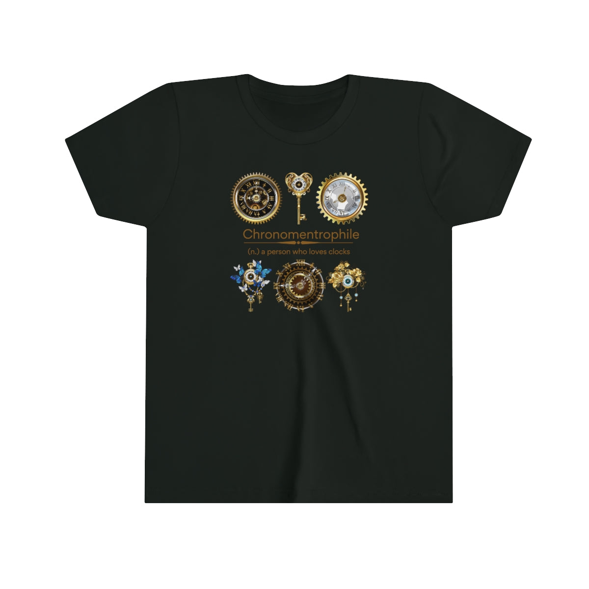 Chronomentrophile - Clock Lover Youth Short Sleeve Tee