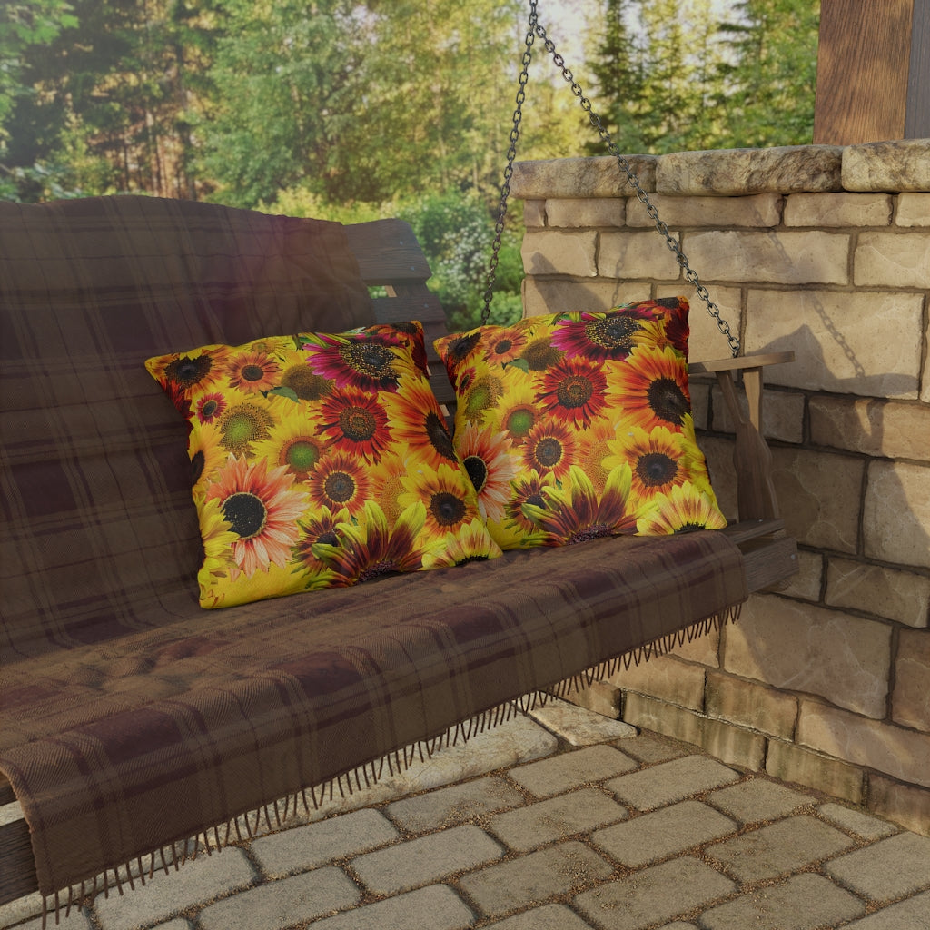 Sunflowers Galore Outdoor Pillows