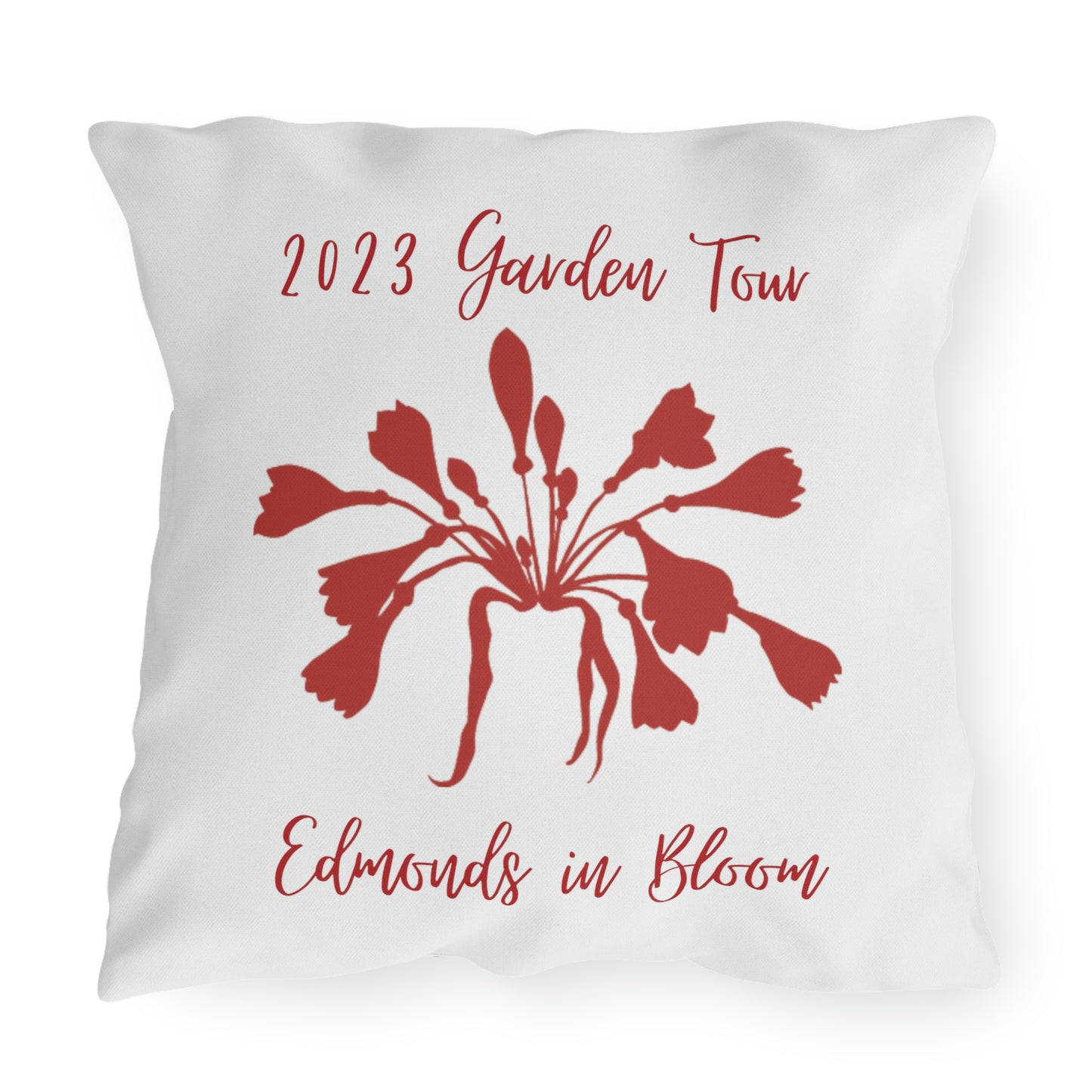 2023 Garden Tour (Red Graphic) Outdoor Pillows