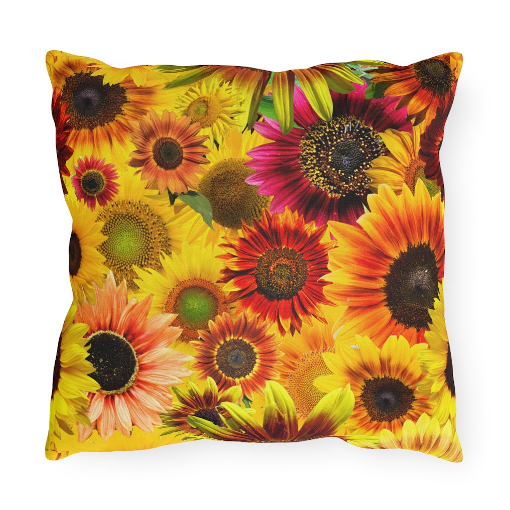 Sunflowers Galore Outdoor Pillows