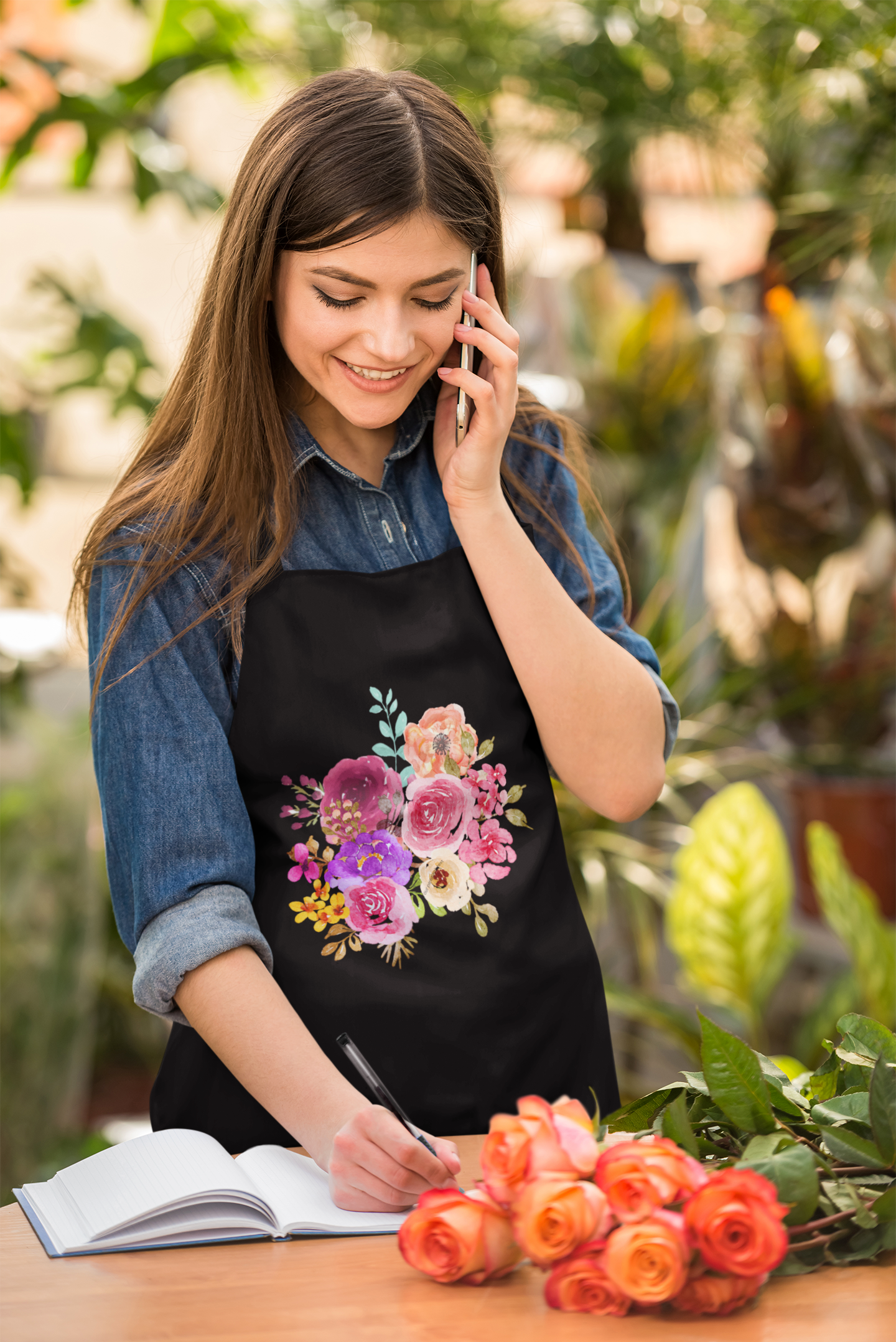 Floral Garden Organic cotton apron