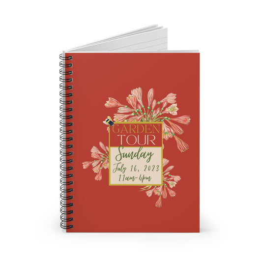 2023 Garden Tour (with date) Spiral Notebook - Ruled Line