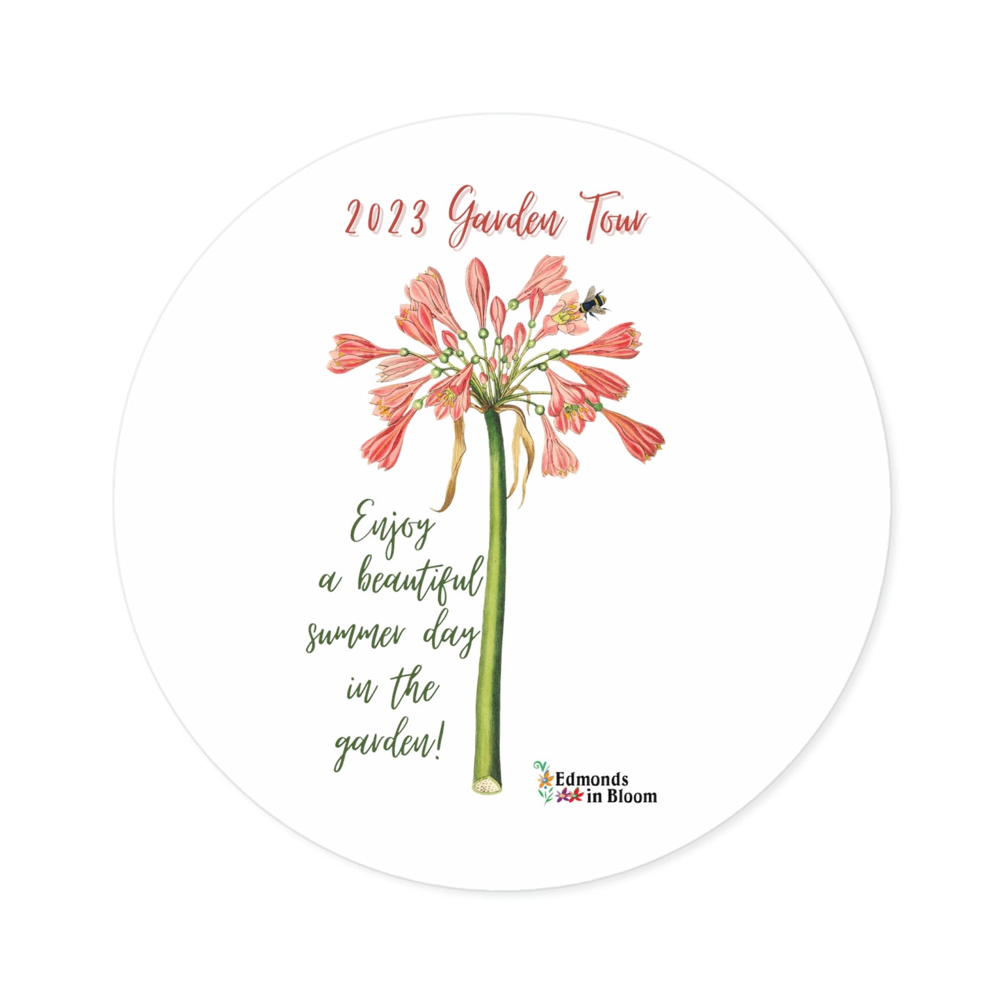 2023 Garden Tour Round Stickers, Indoor\Outdoor