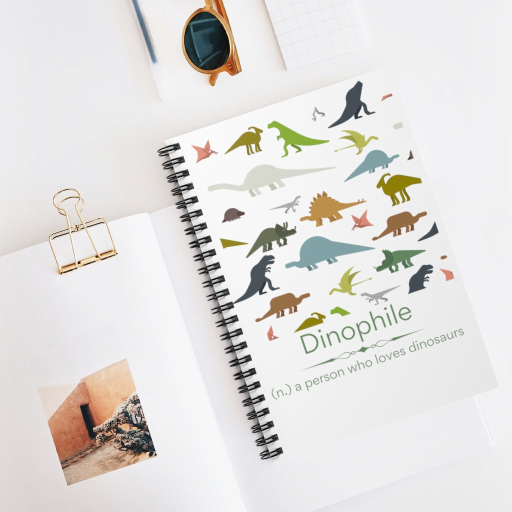Dinophile Spiral Notebook - Ruled Line