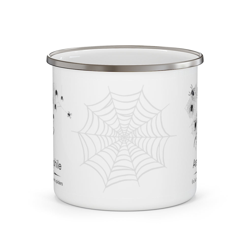 Arachnophile Enamel Camping Mug