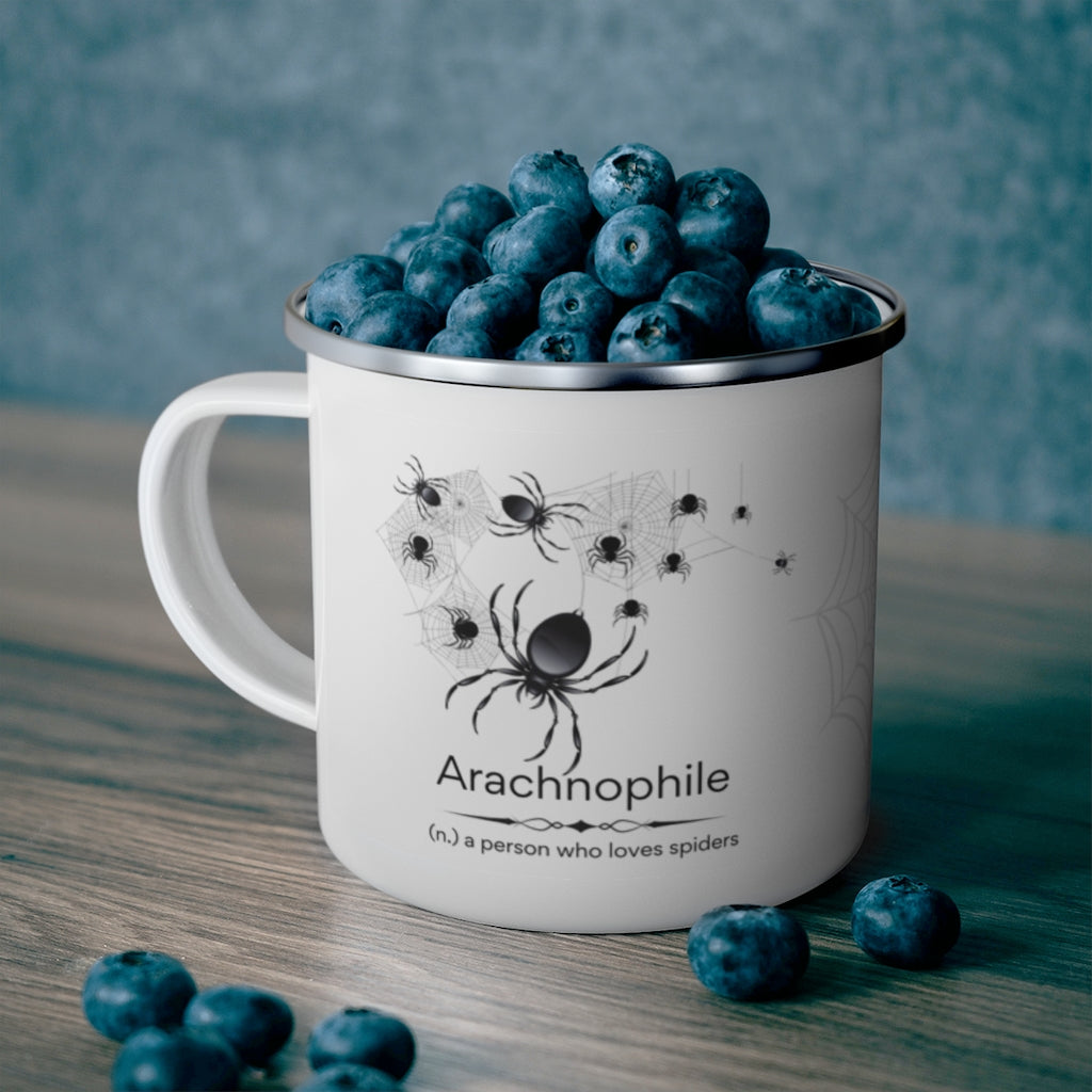 Arachnophile Enamel Camping Mug