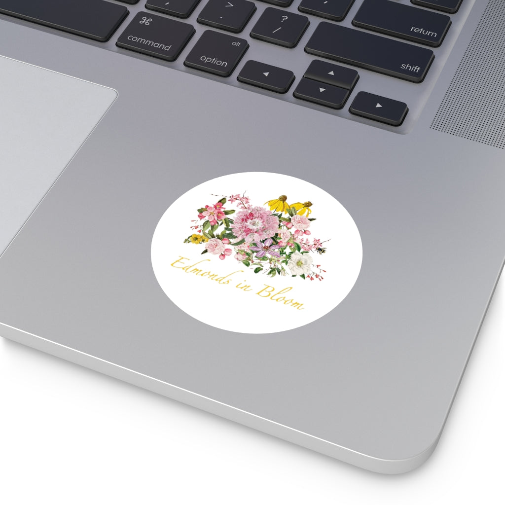 Edmonds in Bloom Round Stickers, Indoor\Outdoor