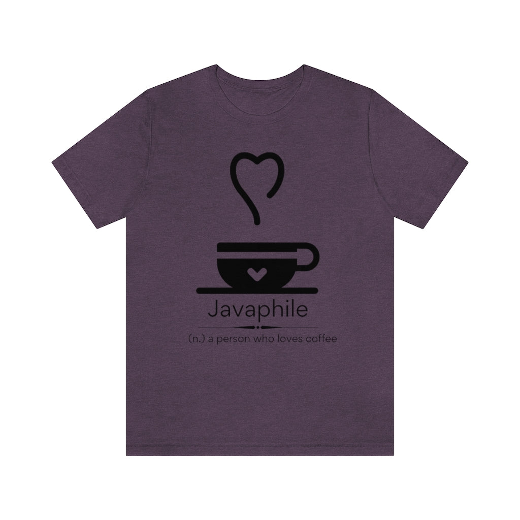 Javaphile - coffee lover T-shirt