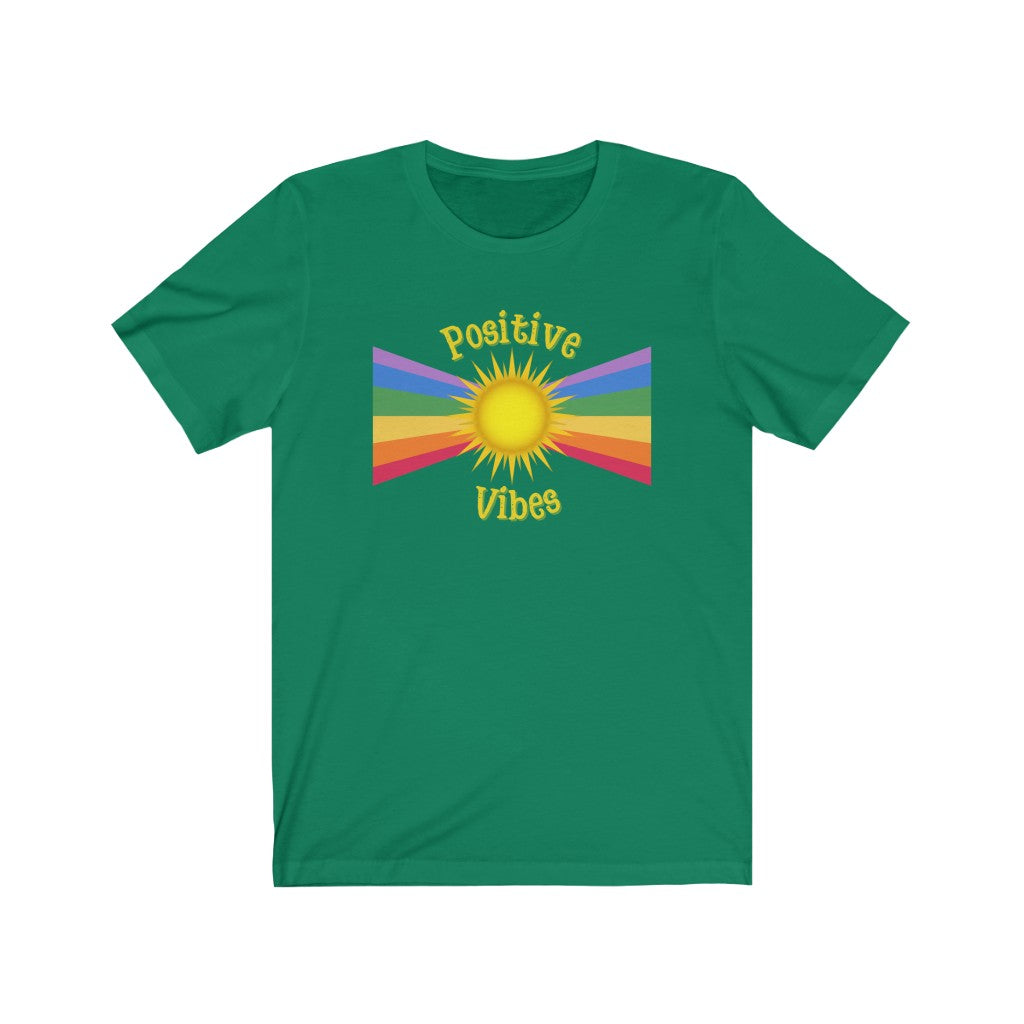 Positive Vibes Sunshine and Rainbows T-shirt