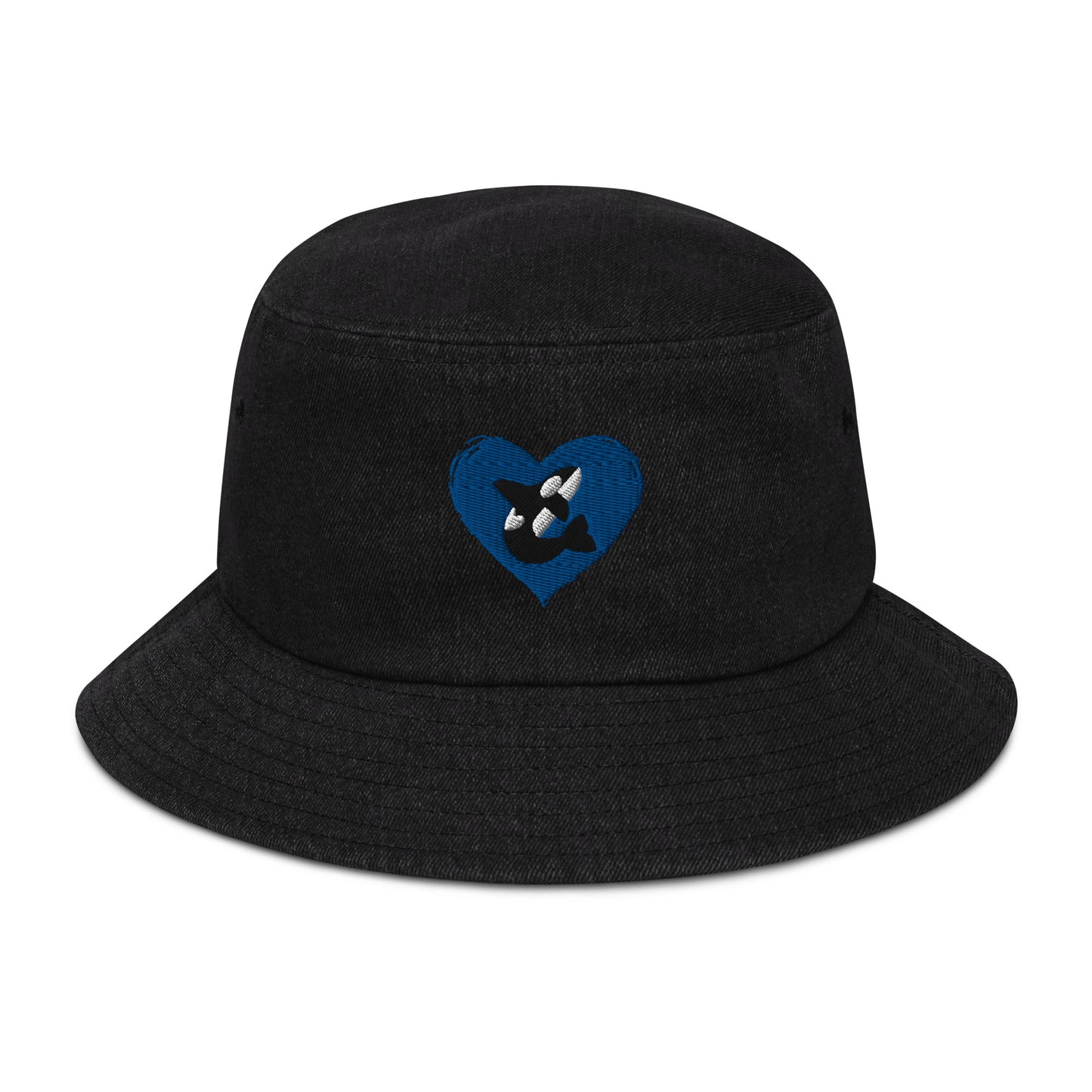 Orca Heart Denim bucket hat