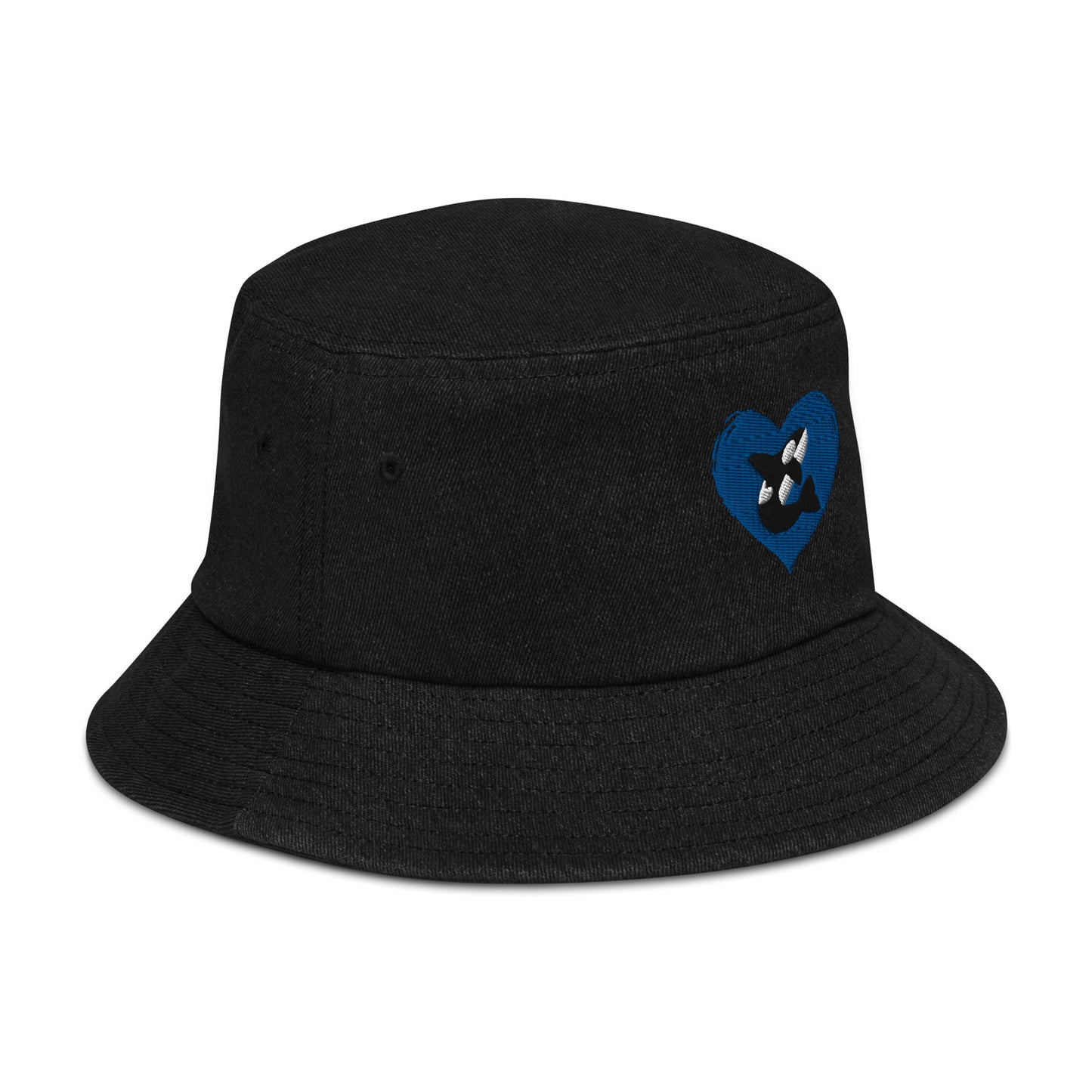 Orca Heart Denim bucket hat