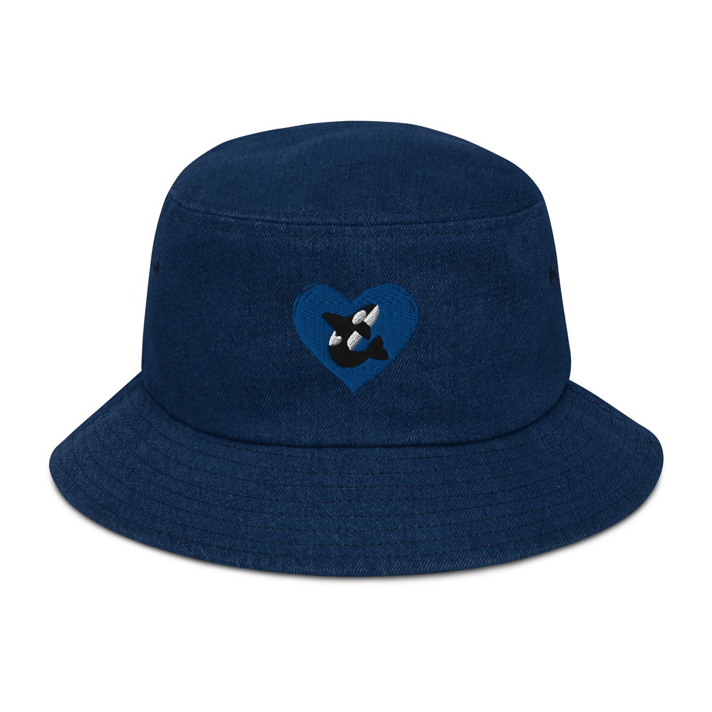 Orca Heart Denim bucket hat