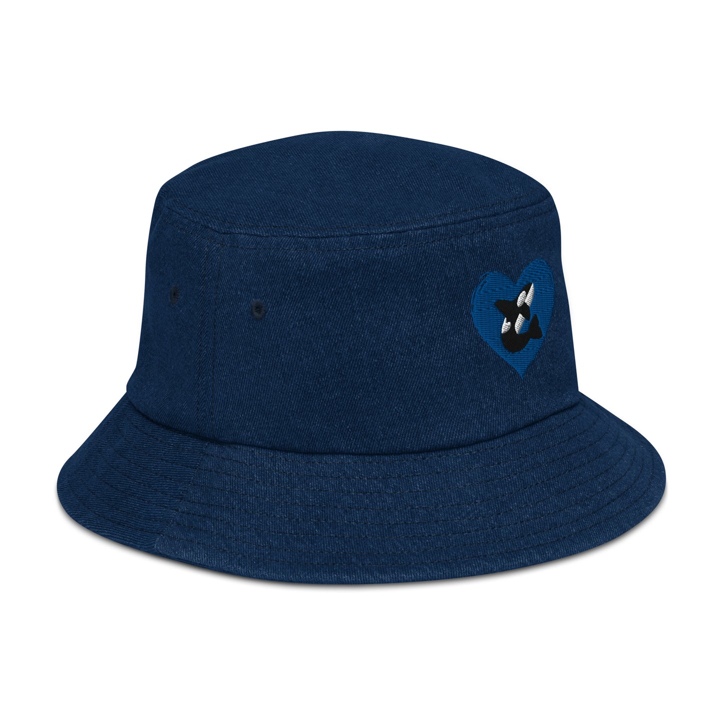 Orca Heart Denim bucket hat