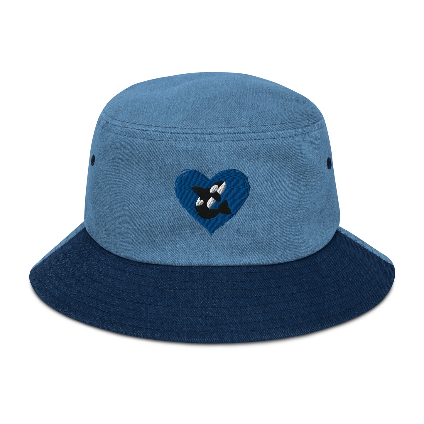 Orca Heart Denim bucket hat