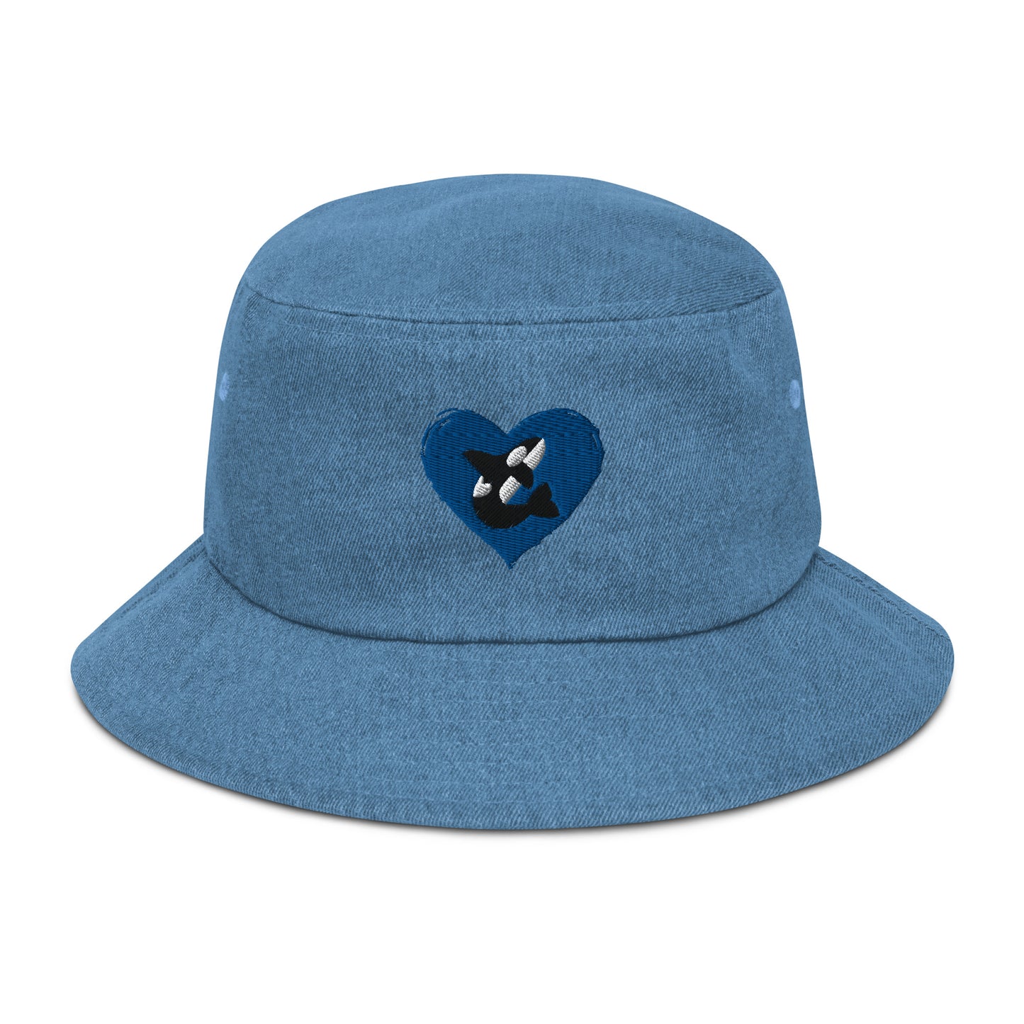 Orca Heart Denim bucket hat