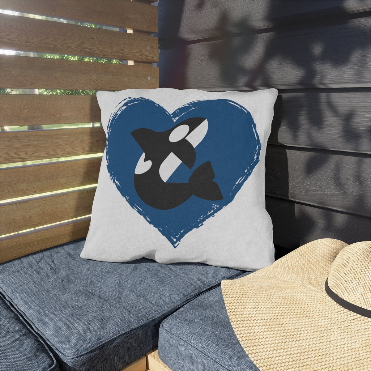 Orca Heart Outdoor Pillows