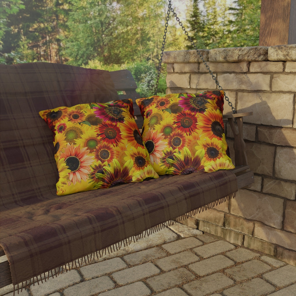 Sunflowers Galore Outdoor Pillows