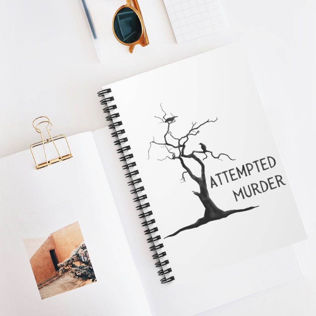 Attempted Murder - Crows Spiral Notebook - Ruled Line