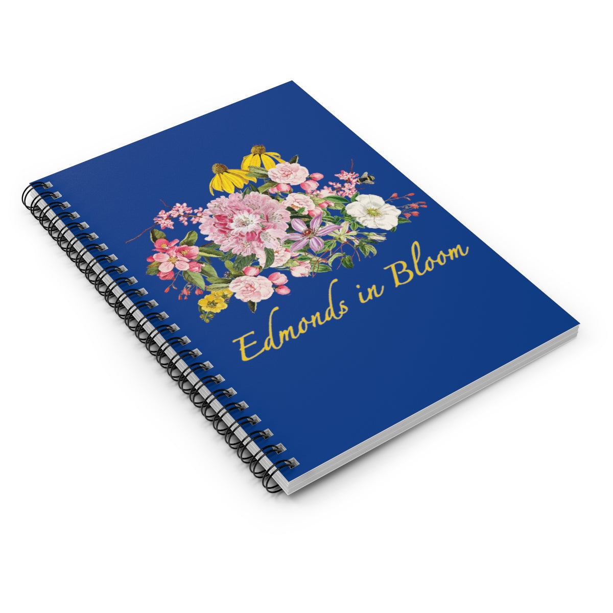 Edmonds in Bloom Spiral Notebook (Blue) - Ruled Line