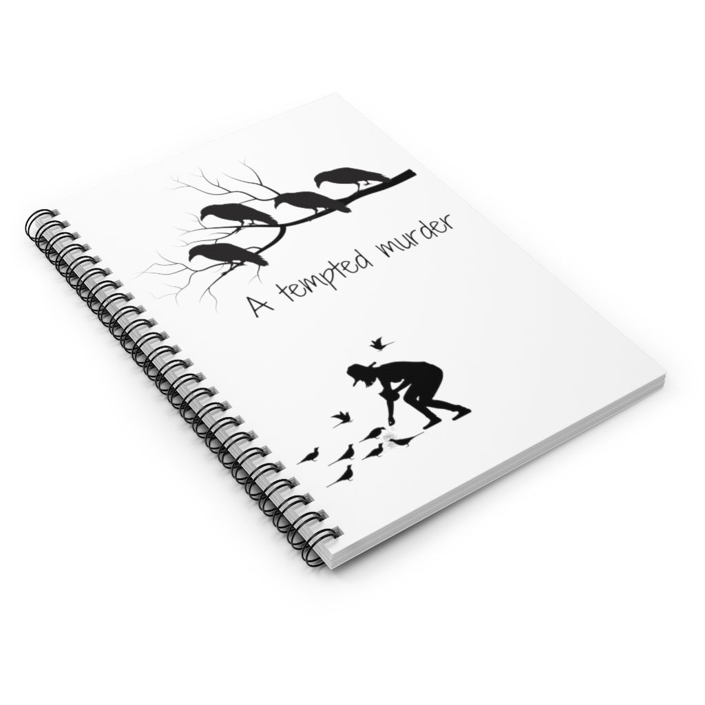A Tempted Murder - Crows Spiral Notebook - Ruled Line