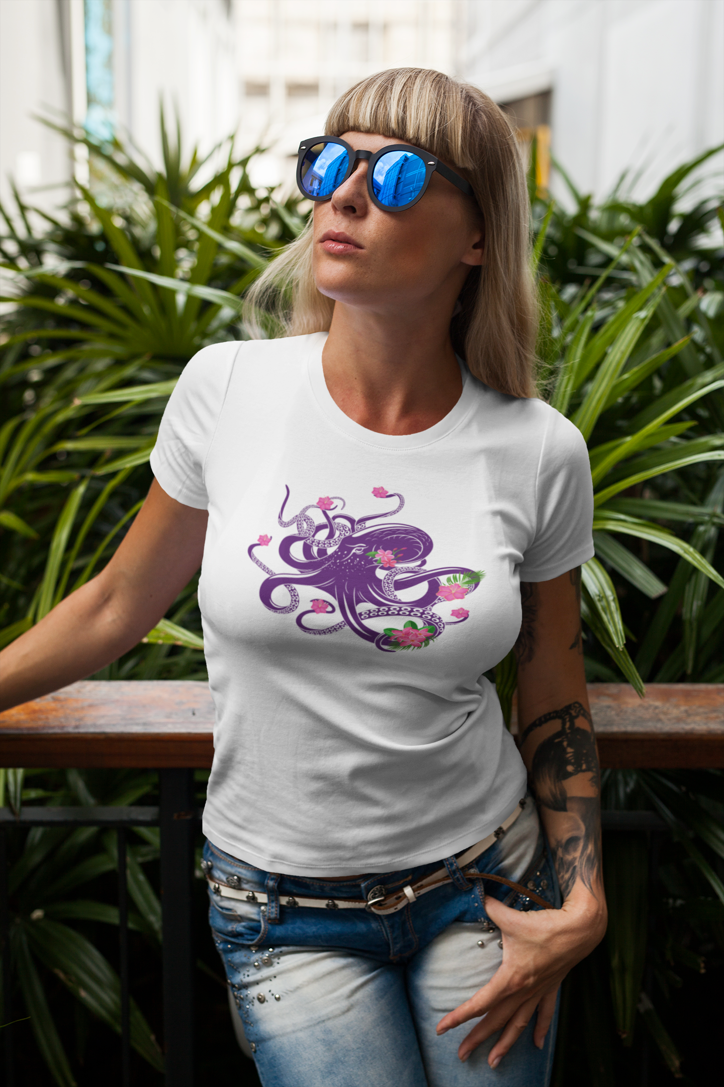 Floral Octopus T-shirt