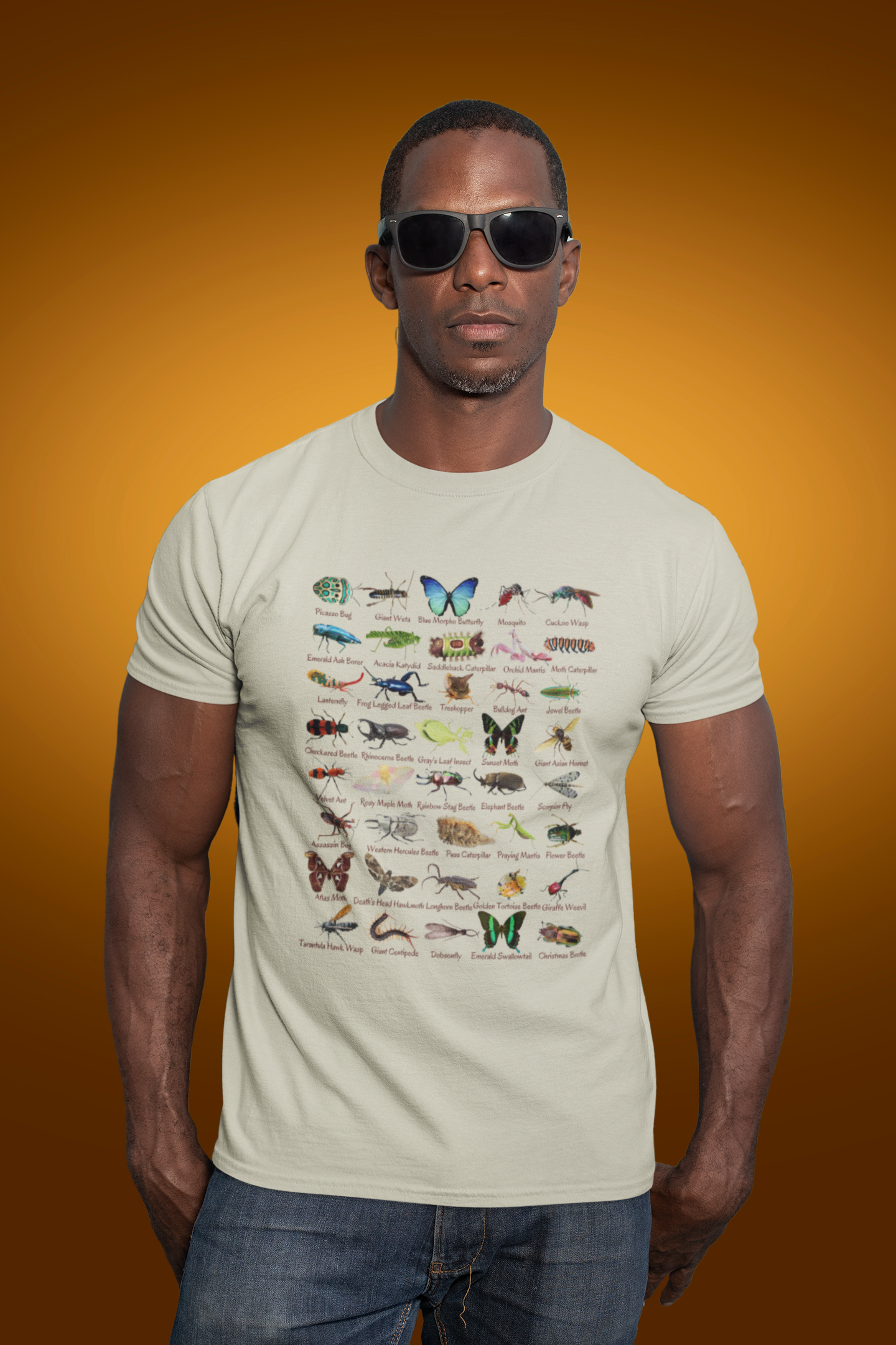 Impressive Insects T-shirt with 40 cool bugs